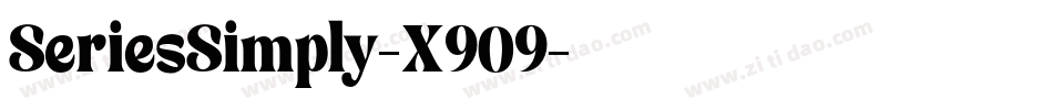SeriesSimply-X909字体转换