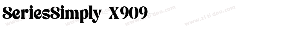 SeriesSimply-X909字体转换