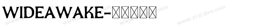 WIDEAWAKE字体转换