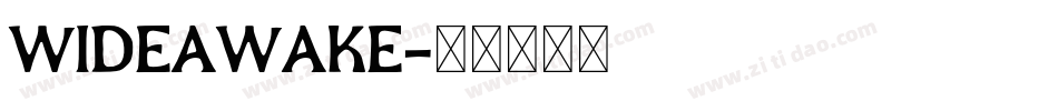 WIDEAWAKE字体转换
