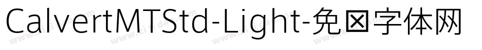 CalvertMTStd-Light字体转换