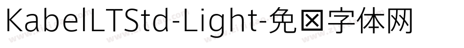 KabelLTStd-Light字体转换