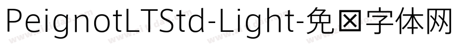 PeignotLTStd-Light字体转换