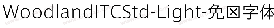 WoodlandITCStd-Light字体转换