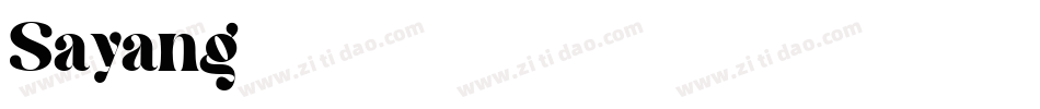 Sayang字体转换