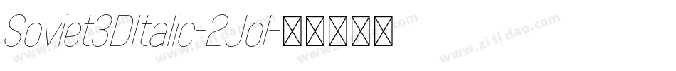 Soviet3DItalic-2Jol字体转换