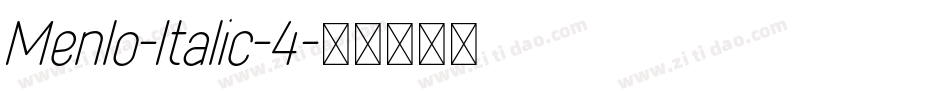 Menlo-Italic-4字体转换