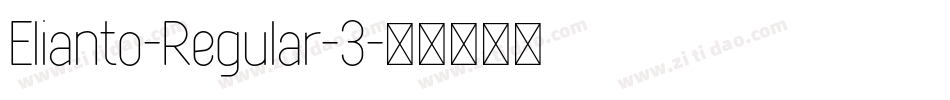 Elianto-Regular-3字体转换