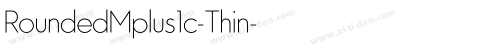 RoundedMplus1c-Thin字体转换