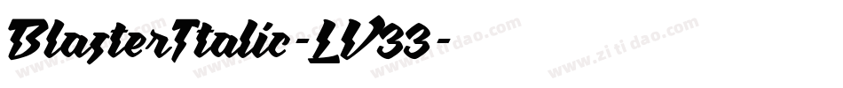 BlasterItalic-LV33字体转换