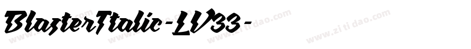 BlasterItalic-LV33字体转换
