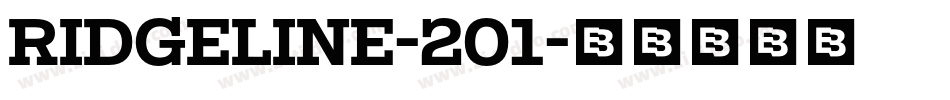 Ridgeline-201字体转换
