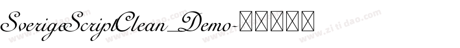 SverigeScriptClean_Demo字体转换 SverigeScriptClean_Demo字体转换