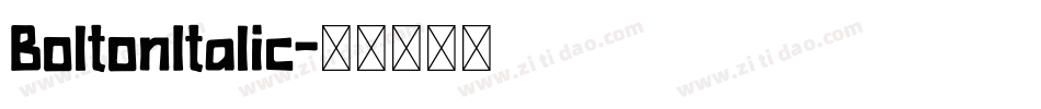 BoltonItalic字体转换