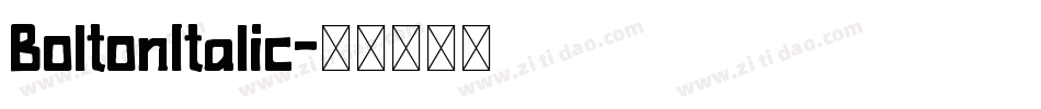 BoltonItalic字体转换