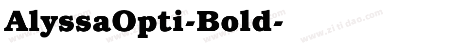 AlyssaOpti-Bold字体转换