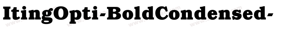 ItingOpti-BoldCondensed字体转换