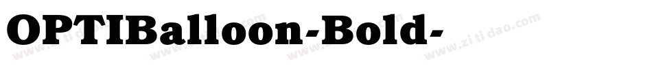 OPTIBalloon-Bold字体转换