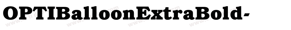 OPTIBalloonExtraBold字体转换