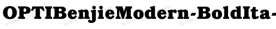 OPTIBenjieModern-BoldIta字体转换