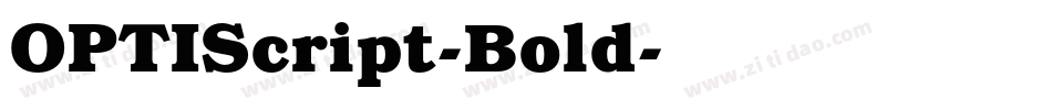 OPTIScript-Bold字体转换