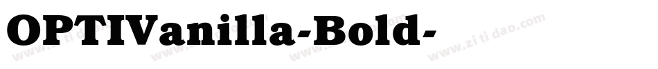 OPTIVanilla-Bold字体转换
