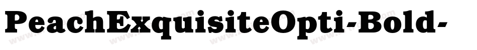 PeachExquisiteOpti-Bold字体转换