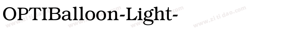 OPTIBalloon-Light字体转换