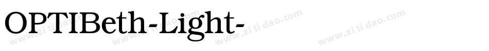 OPTIBeth-Light字体转换