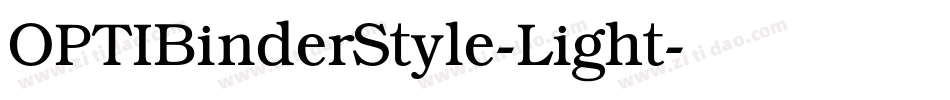 OPTIBinderStyle-Light字体转换