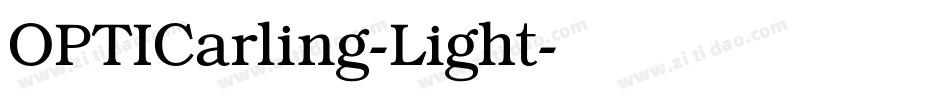 OPTICarling-Light字体转换