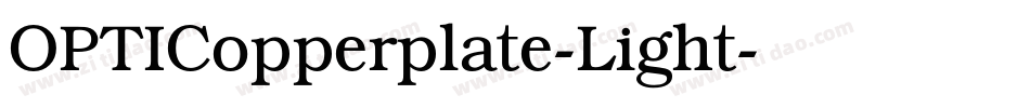 OPTICopperplate-Light字体转换