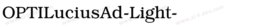 OPTILuciusAd-Light字体转换