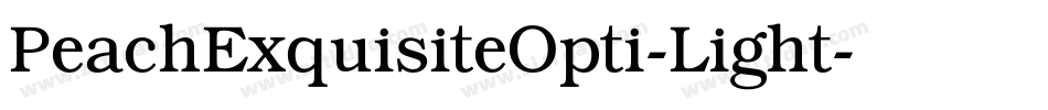 PeachExquisiteOpti-Light字体转换