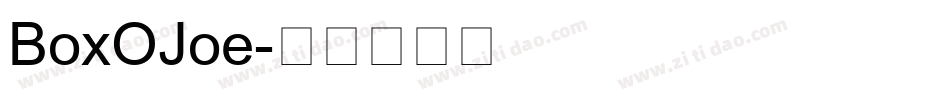 BoxOJoe字体转换