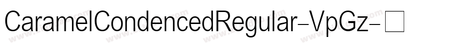 CaramelCondencedRegular-VpGz字体转换