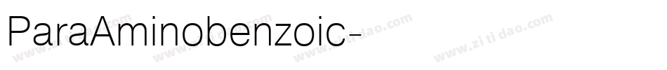 ParaAminobenzoic字体转换