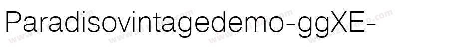 Paradisovintagedemo-ggXE字体转换