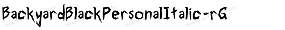 BackyardBlackPersonalItalic-rGqK字体转换