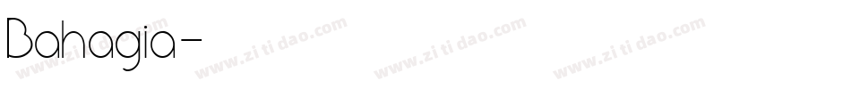 Bahagia字体转换