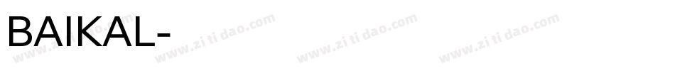 BAIKAL字体转换