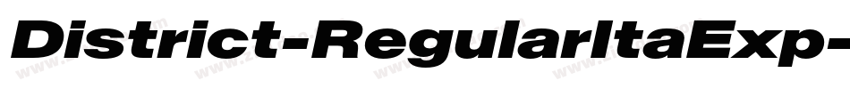 District-RegularItaExp字体转换