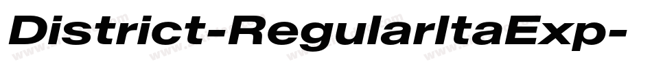 District-RegularItaExp字体转换