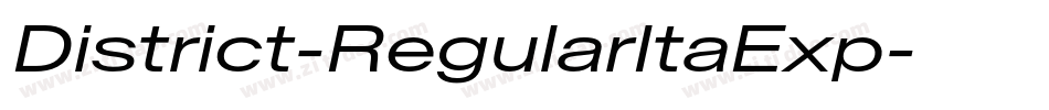 District-RegularItaExp字体转换