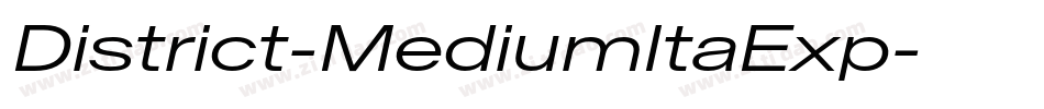 District-MediumItaExp字体转换