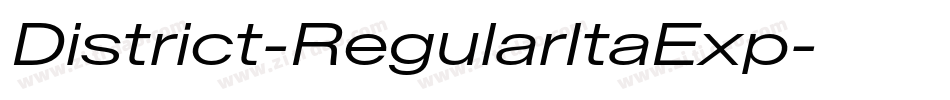 District-RegularItaExp字体转换