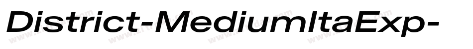 District-MediumItaExp字体转换