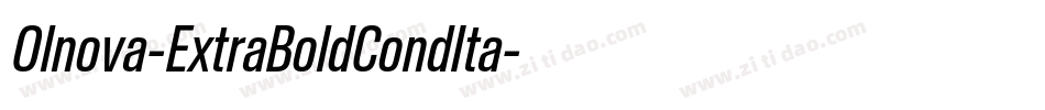 Olnova-ExtraBoldCondIta字体转换