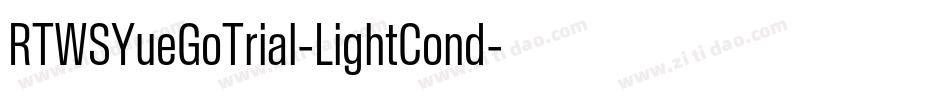 RTWSYueGoTrial-LightCond字体转换