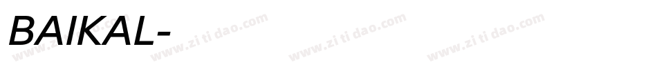 BAIKAL字体转换